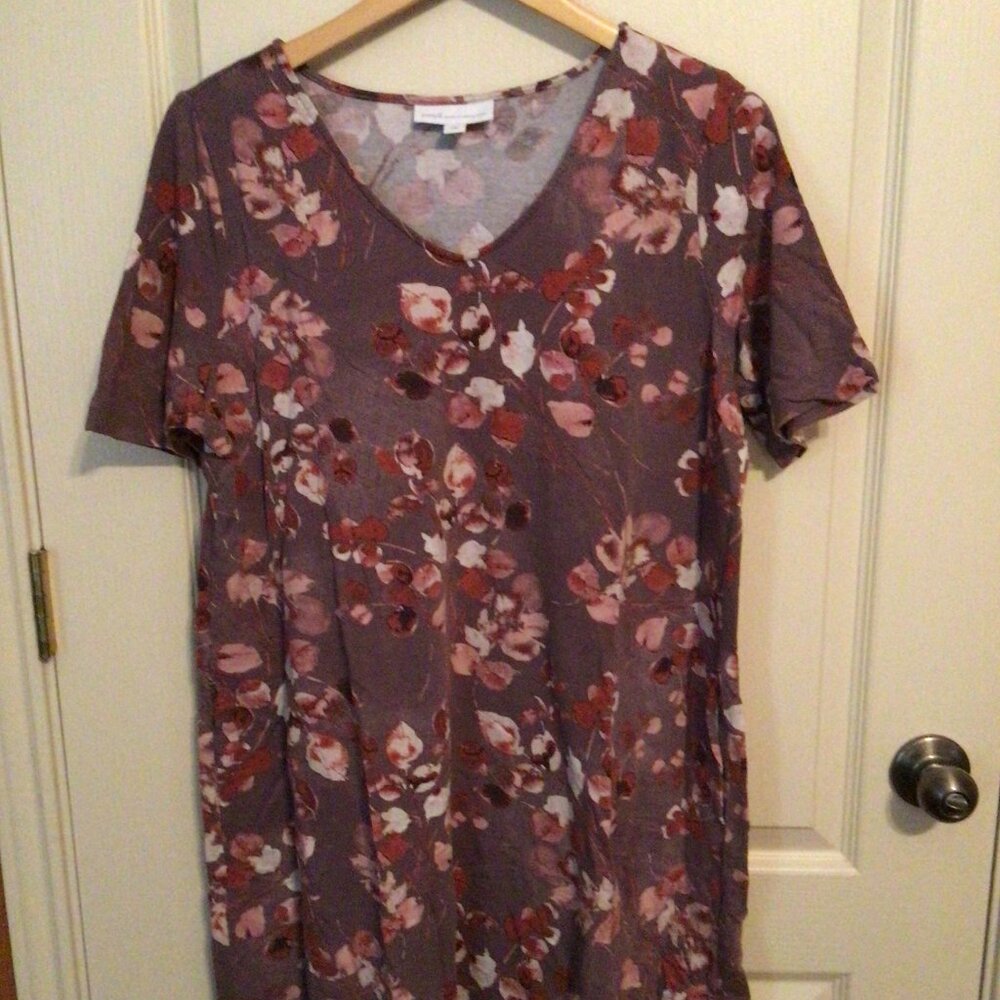 Smoky Purple French Terry Knit Dress